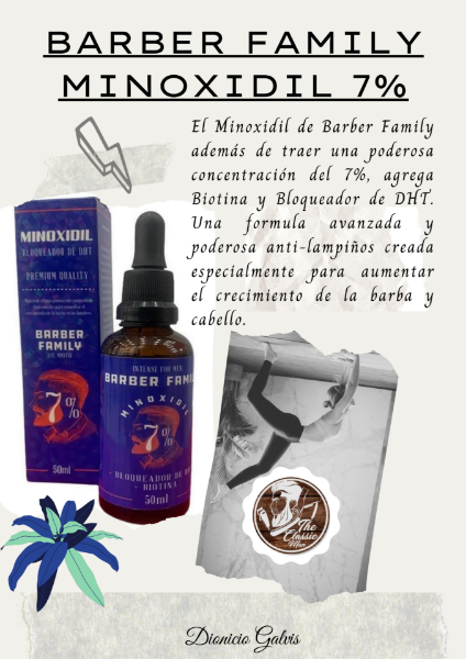 Imagen de MINOXIDIL 7% BARBER FAMILY